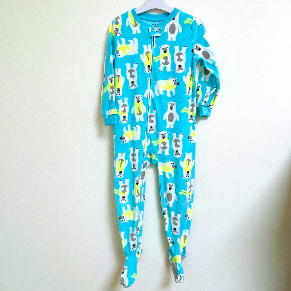 Carter's Onsie zip-up fleece pjs